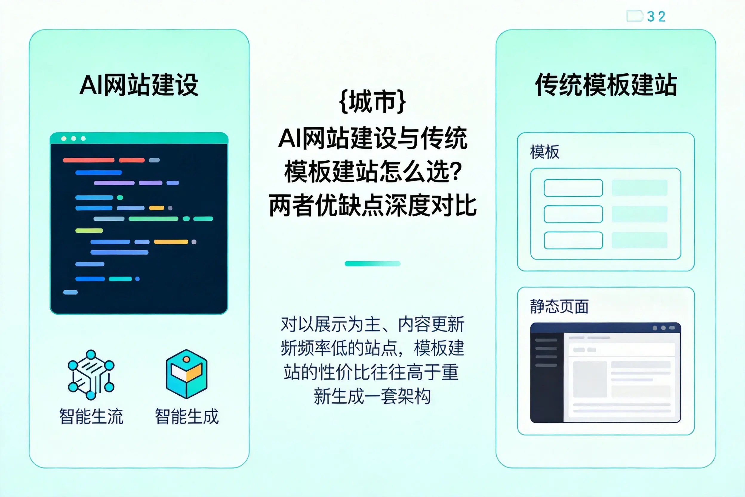 天水AI网站建设与传统模板建站怎么选?两者优缺点深度对比