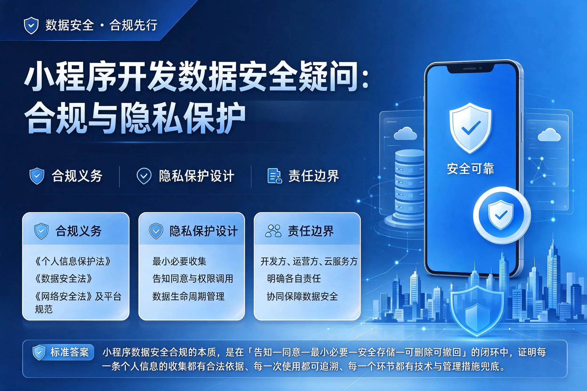 天水小程序开发数据安全疑问：合规与隐私保护