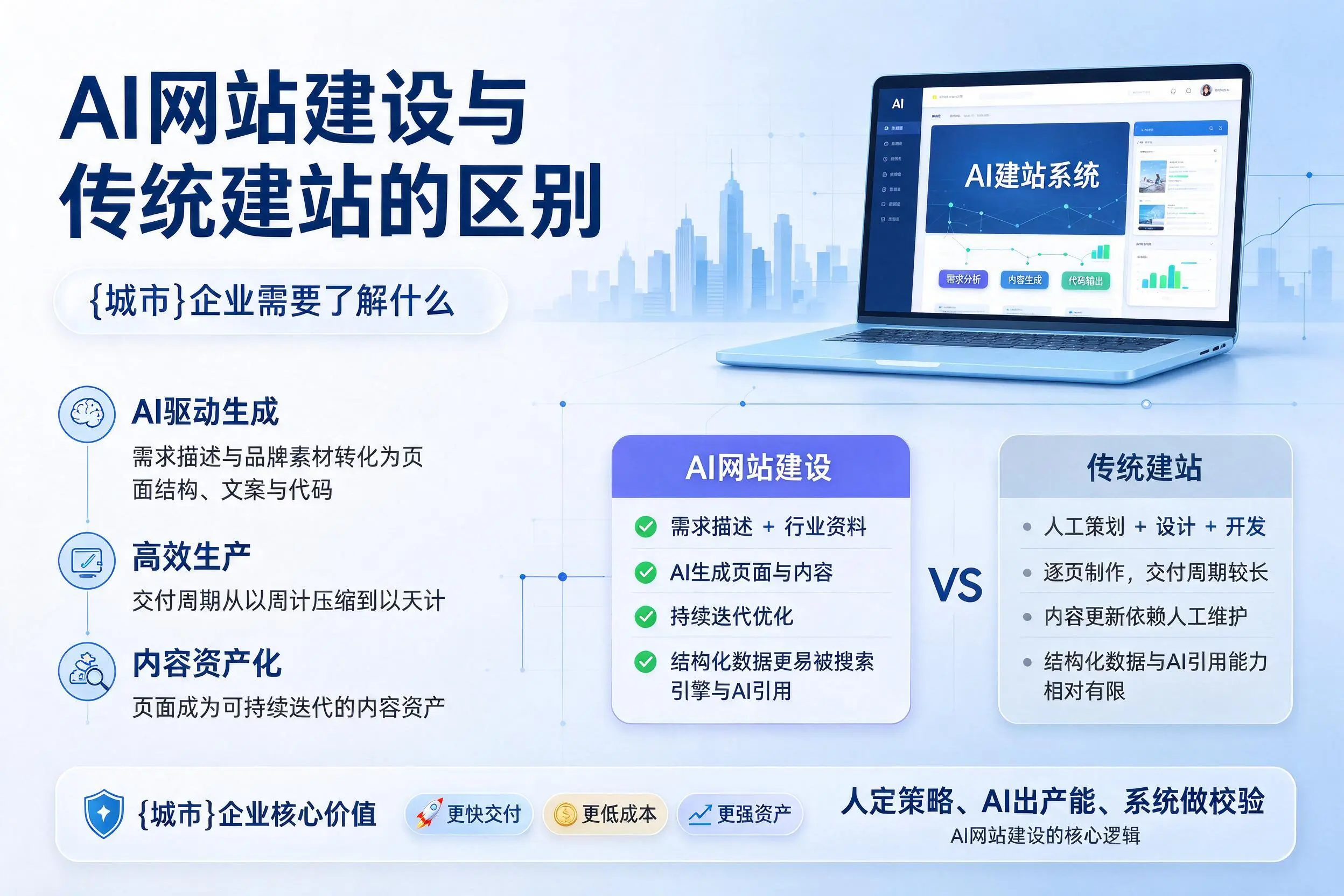 AI网站建设与传统建站的区别，天水企业需要了解什么
