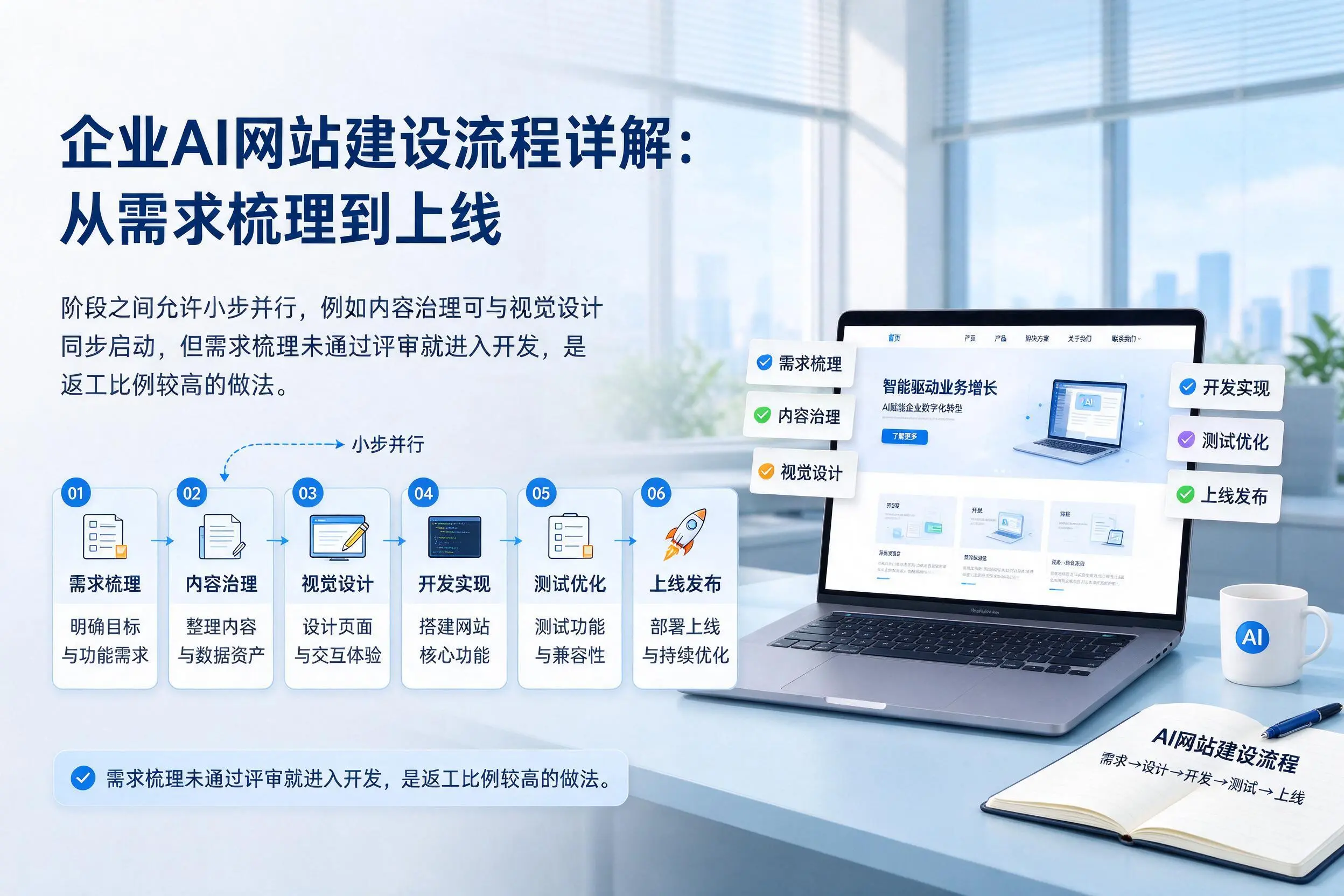 天水企业AI网站建设流程详解：从需求梳理到上线