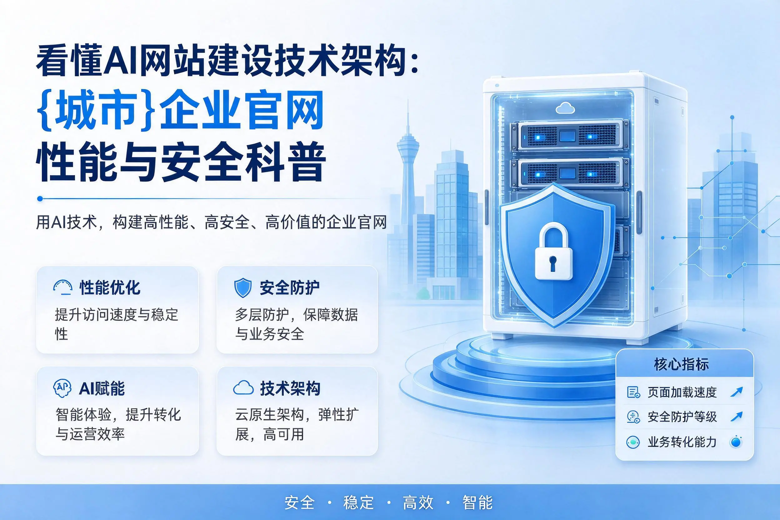 看懂AI网站建设技术架构：天水企业官网性能与安全科普