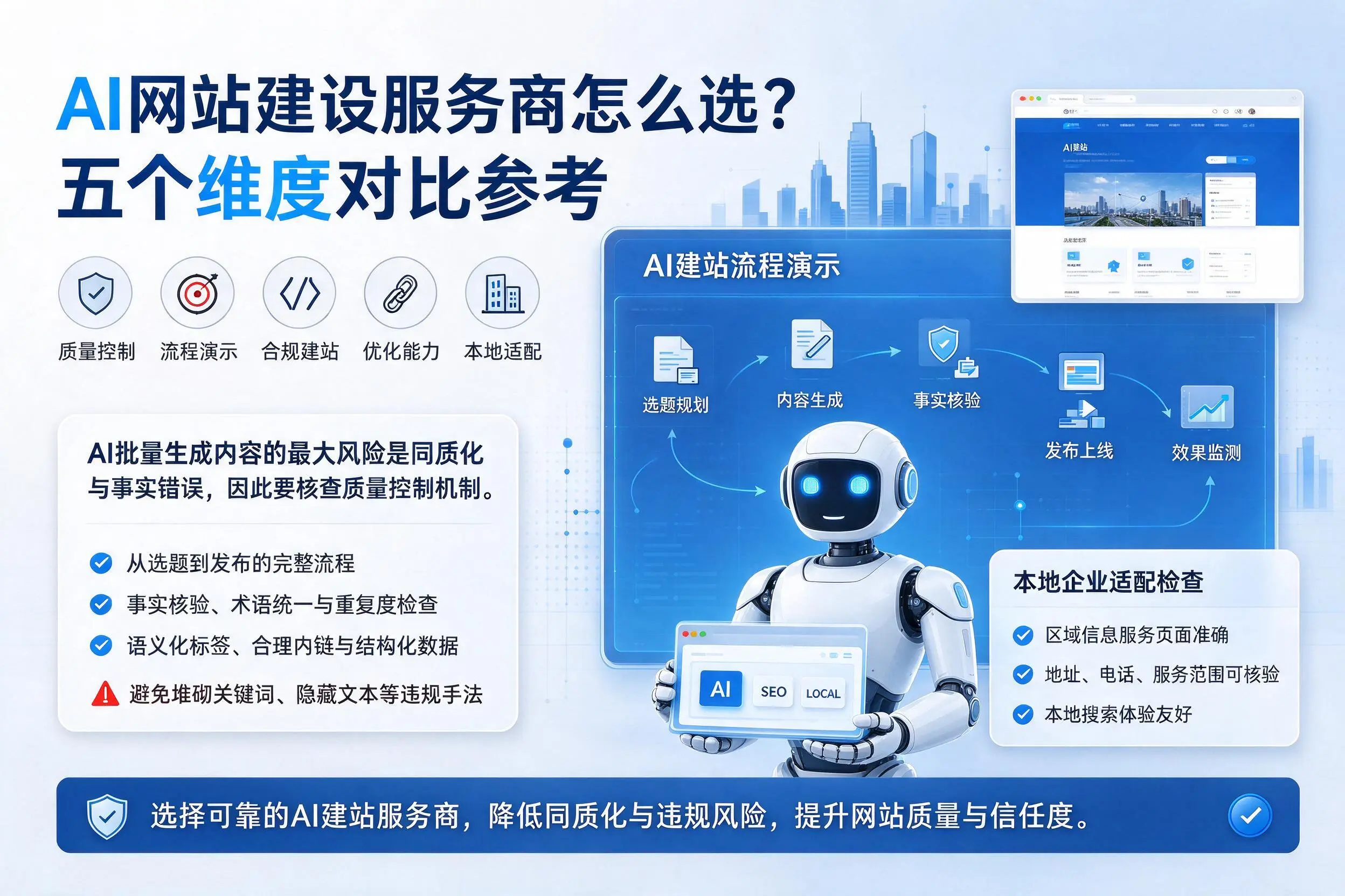 天水AI网站建设服务商怎么选?五个维度对比参考