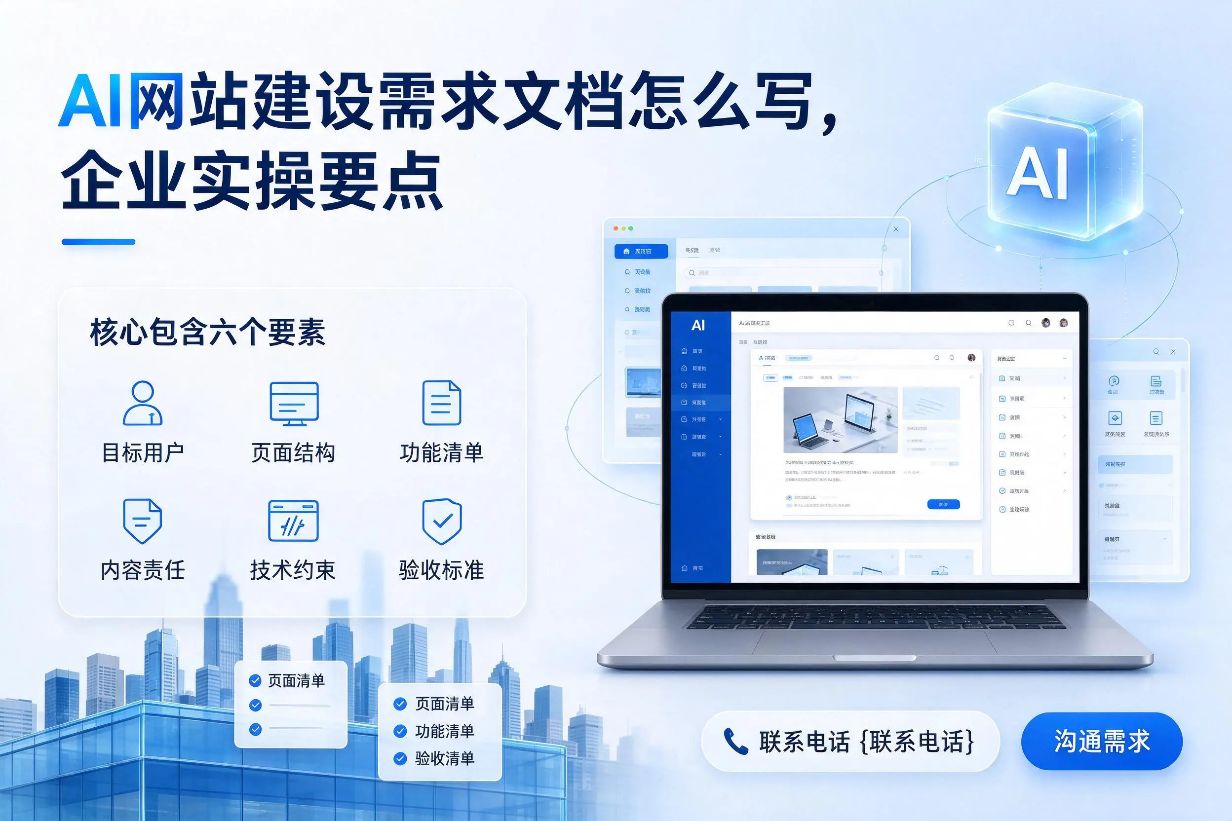 AI网站建设需求文档怎么写,天水企业实操要点